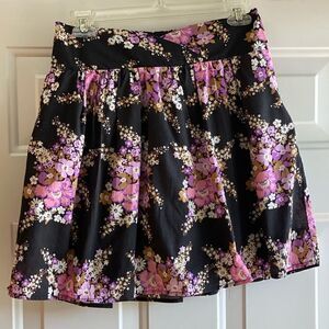 Mimi Chica- Floral Skirt w/ Pockets 